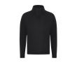 Unisex sweater met halve rits van sweatstof 280 g/m² kleur zwart