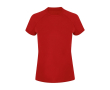 Polyester dames T-shirt met korte raglanmouwen 135 g/m² kleur rood