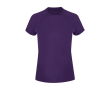 Polyester dames T-shirt met korte raglanmouwen 135 g/m² kleur paars