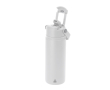 RVS thermobeker met deksel met drinkopening en rietje 550ml kleur wit