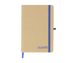 A5-gelijnd notitieboek van gerecycled karton met harde kaft kleur blauw