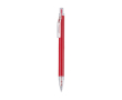 Aluminium balpen met transparante details, blauwe inkt kleur rood