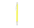 Aluminium balpen met transparante details, blauwe inkt kleur geel