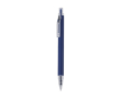 Aluminium balpen met transparante details, blauwe inkt kleur marineblauw