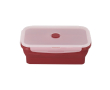 Opvouwbare lunchbox met doorschijnend deksel 1,2 L kleur rood