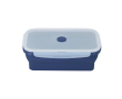 Opvouwbare lunchbox met doorschijnend deksel 1,2 L kleur blauw