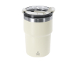 Dubbelwandige thermobeker to go met lekvrije sluiting 350 ml kleur naturel
