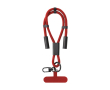 RPET-polsband met oplaadkabel en dataoverdracht 60W kleur rood