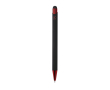 Gerecyclede aluminium pen met stylus, blauwe inkt kleur rood