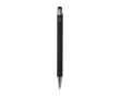 Gerecyclede aluminium pen met stylus, blauwe inkt kleur zilver