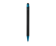 Gerecyclede aluminium pen met stylus, blauwe inkt kleur lichtblauw