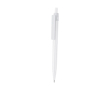 Gerecyclede kunststof pen met clip en drukknop, blauwe inkt kleur wit