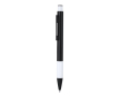 Aluminium balpen met getextureerde grip, blauwe inkt kleur wit