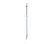 Alumminium draaibare pen met matte afwerking blauwe inkt kleur wit