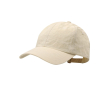 6-panel nylon pet met verstelbare sluiting met metalen gesp kleur naturel
