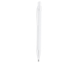 Pen van gerecycled aluminium met metallic details en blauwe inkt kleur wit