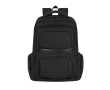Gewatteerde rugzak van polyester en PU voor 15''-laptop 27L kleur zwart