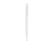 Platic balpen met blauwe inkt en gekleurde drukknop - Stilolinea S45 kleur wit