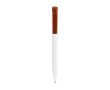 Platic balpen met blauwe inkt en gekleurde drukknop - Stilolinea S45 kleur bordeaux