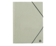 Ecologische map van gerecycled karton met elastische sluiting kleur naturel