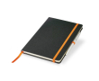 Notitieboekje bedrukken, kartonnen kaft, A5 formaat, blanco pagina's kleur oranje
