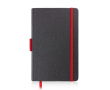 Notitieboek van imitatieleer met kleurrijke details, A5 formaat kleur rood