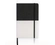 Notitieboek van imitatieleer in kleur, A5 formaat, blanco pagina's kleur zwart