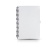 Notitieboek met spiraal en pennenhouder, A5 formaat kleur wit