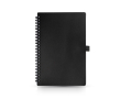 Notitieboek met spiraal en pennenhouder, A5 formaat kleur zwart