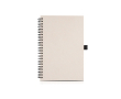 Notitieblok gemaakt van melkpakken, A5 formaat, blanco pagina's kleur beige