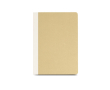 Notitieblok met kaft van natuurlijke vezels karton, A5, 80 g/m² papier kleur beige