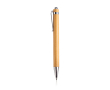 Bamboepotlood met metalen clip en oneindige schrijfvulling kleur lichtbruin