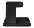 Opvouwbaar draadloos 3-in-1-oplaadstation met houder SCX.design kleur zwart