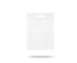Kleine non-woven tas in kleuren met hol handvat 80 g/m² kleur wit