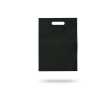 Kleine non-woven tas in kleuren met hol handvat 80 g/m² kleur zwart