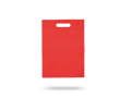 Kleine non-woven tas in kleuren met hol handvat 80 g/m² kleur rood