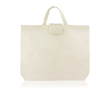 Opvouwbare katoenen boodschappentas met korte handvatten 110 g/m² kleur beige