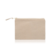 Katoenen tasje, ideaal voor cosmetica, met ritssluiting 310 g/m² kleur beige