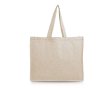 Tas van gerecycled katoen met zijvouw 190 g/m² kleur beige