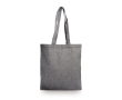 Tas van gerecycled katoen met gemêleerde afwerking 280 g/m² kleur zwart