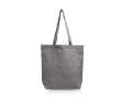 Opvouwbare tas van gerecycled katoen met binnenvak 190 g/m² kleur zwart