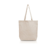 Opvouwbare tas van gerecycled katoen met binnenvak 190 g/m² kleur beige