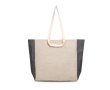 Tas van gerecycled katoen met schaduwrijke zijkanten 190 g/m² kleur zwart