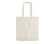 Duurzame tas van katoen met interlock en lange handvatten 310 g/m² kleur beige