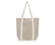 Boodschappentas van gerecycled katoen met handvatten 310 g/m² kleur beige