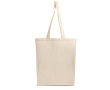 Katoenen tas met lange handvatten, ideaal voor boodschappen 140 g/m² kleur beige