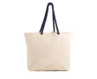 Grote canvas tas met koordhandvatten, ideaal voor de zomer 220 g/m² kleur marineblauw