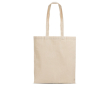 Katoenen tas met lange hengsels en stevige interlock 240 g/m² kleur beige