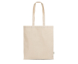 Gerecyclede boodschappentas met lange hengsels 180 g/m2 kleur beige