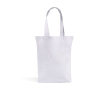 Tas van gerecycled katoen en plastic met bodemvouw 140 g/m² kleur wit
